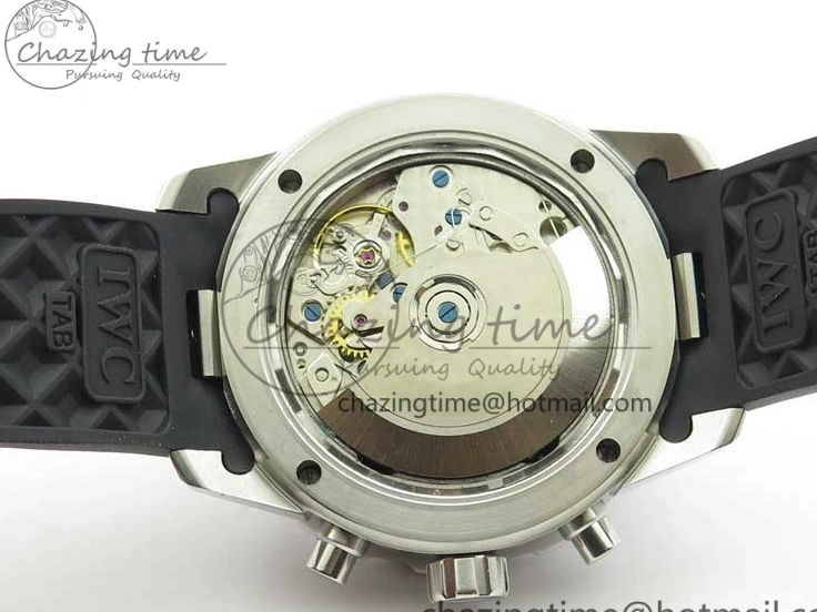 MIROTIME 0216 Aquatimer Chrono IW376702 SS BLS 1:1 Best Edition Black Dial on Black Rubber Strap A WellDesigned 7105